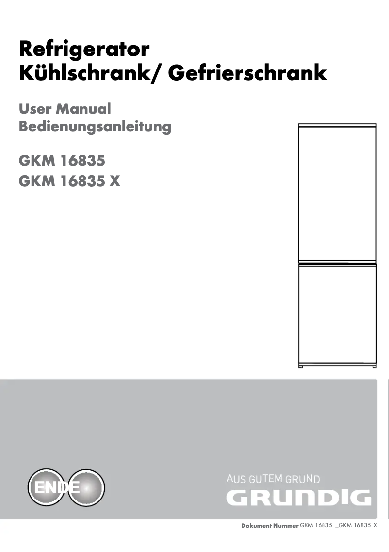 First page image of the manual for GKM 16835