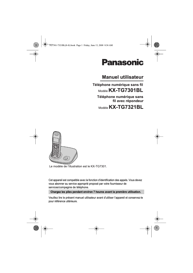 Page 1 of the manual User Manual Panasonic KX-TG7321