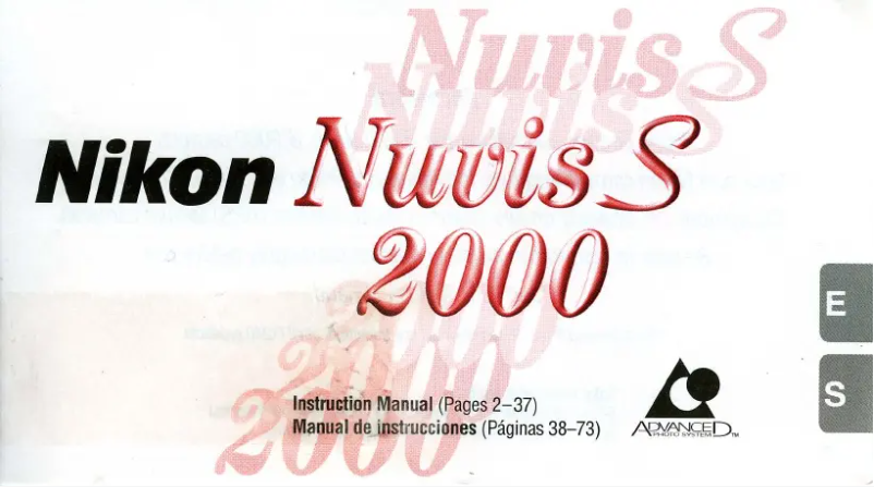 Page 1 of the manual User Manual Nikon Nuvis S 2000