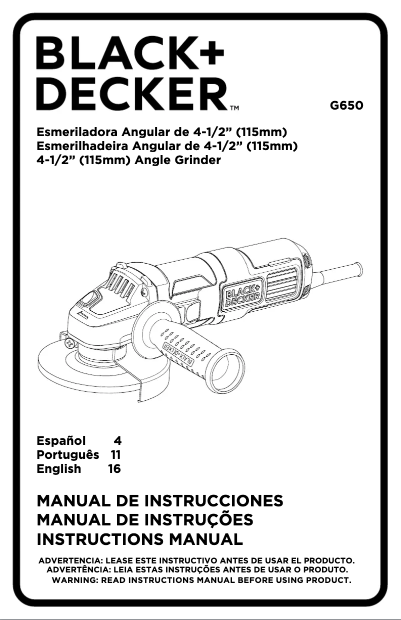 First page image of the manual for G650