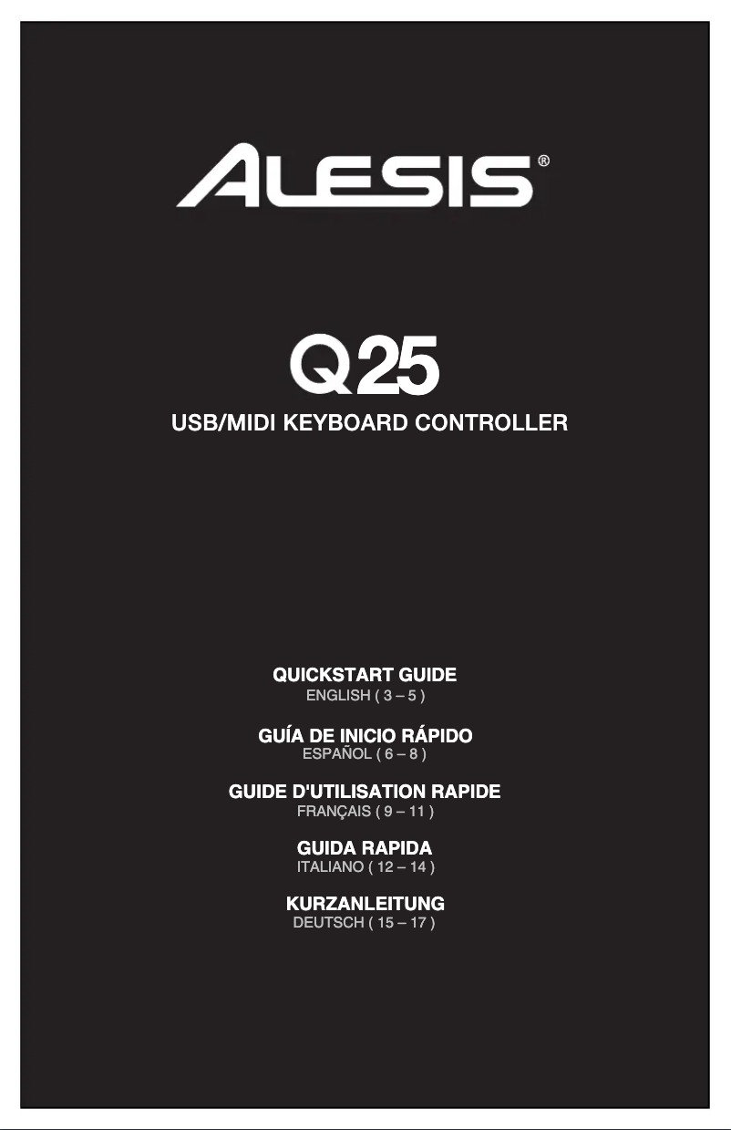 First page image of the manual for Q25