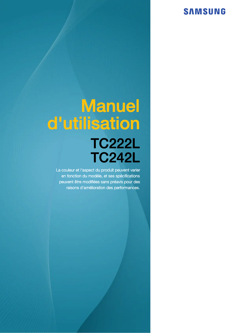 Image de la première page du manuel de l'appareil TC242L