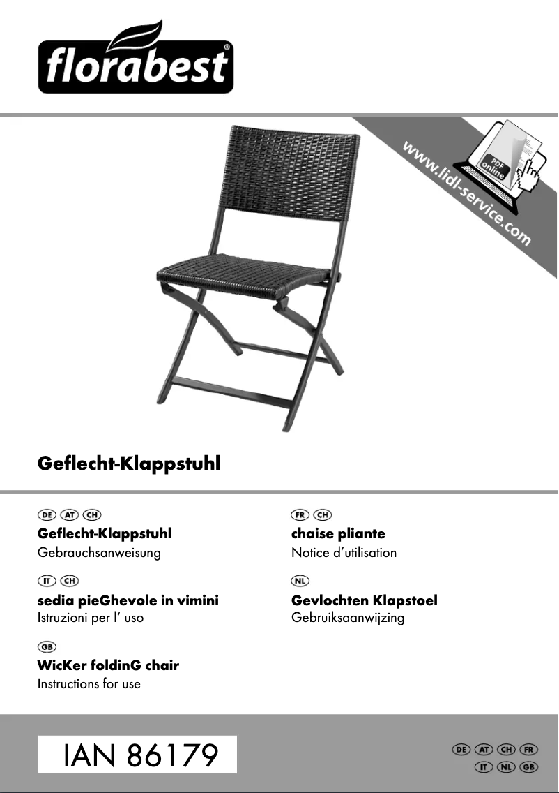 First page image of the manual for IAN 86179