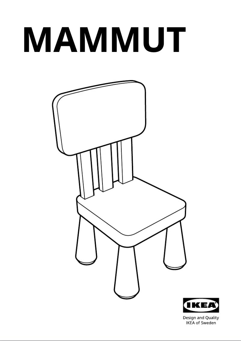 Page 1 of the manual User Manual Ikea MAMMUT 003.653.49