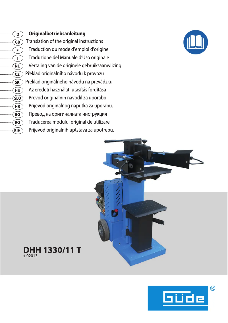 First page image of the manual for DHH 1330/11 T