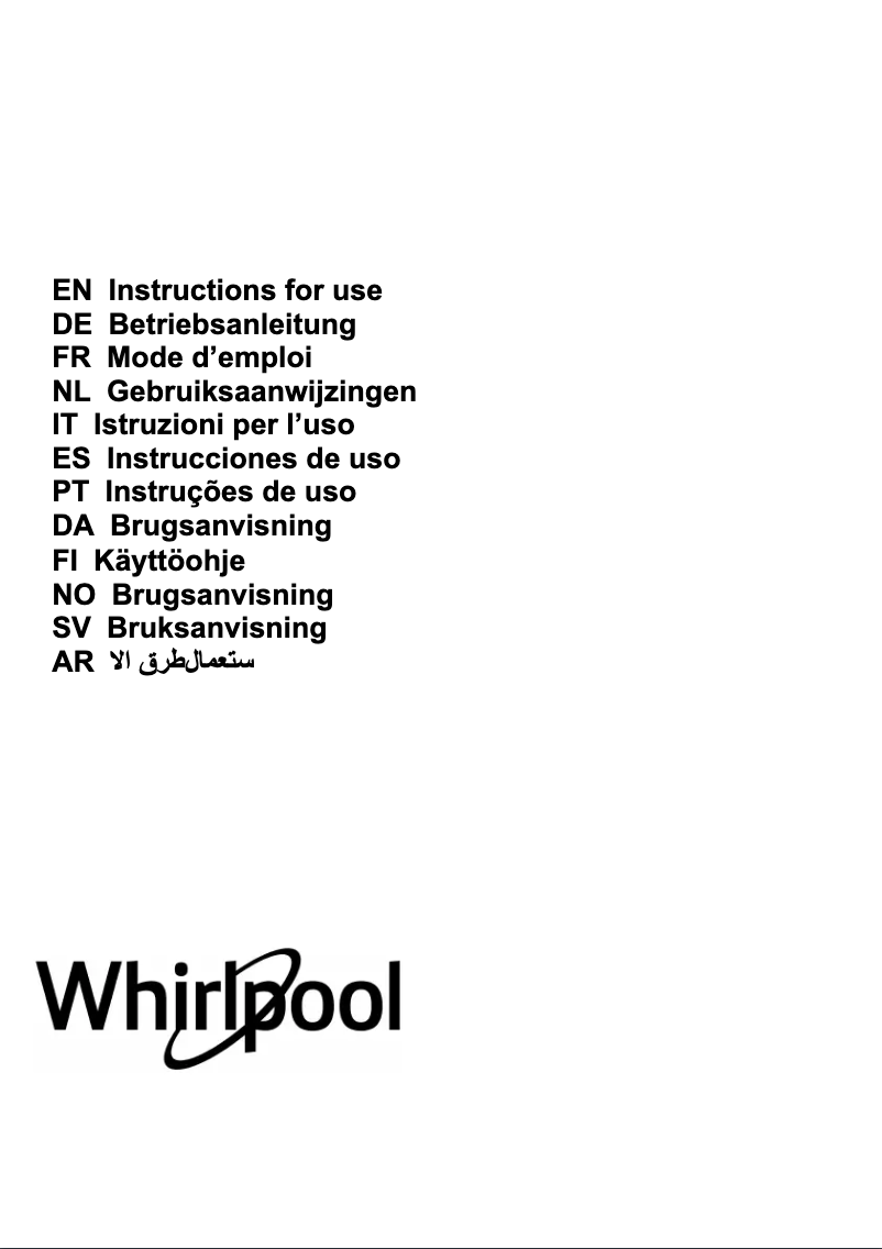 Page 1 of the manual Instruction Manual Whirlpool WHBS 95 LM K