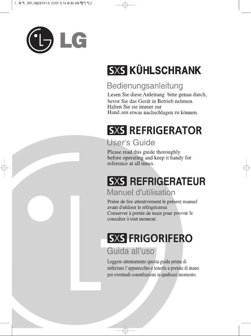 Page 1 of the manual User Manual LG GW-P227XTMV