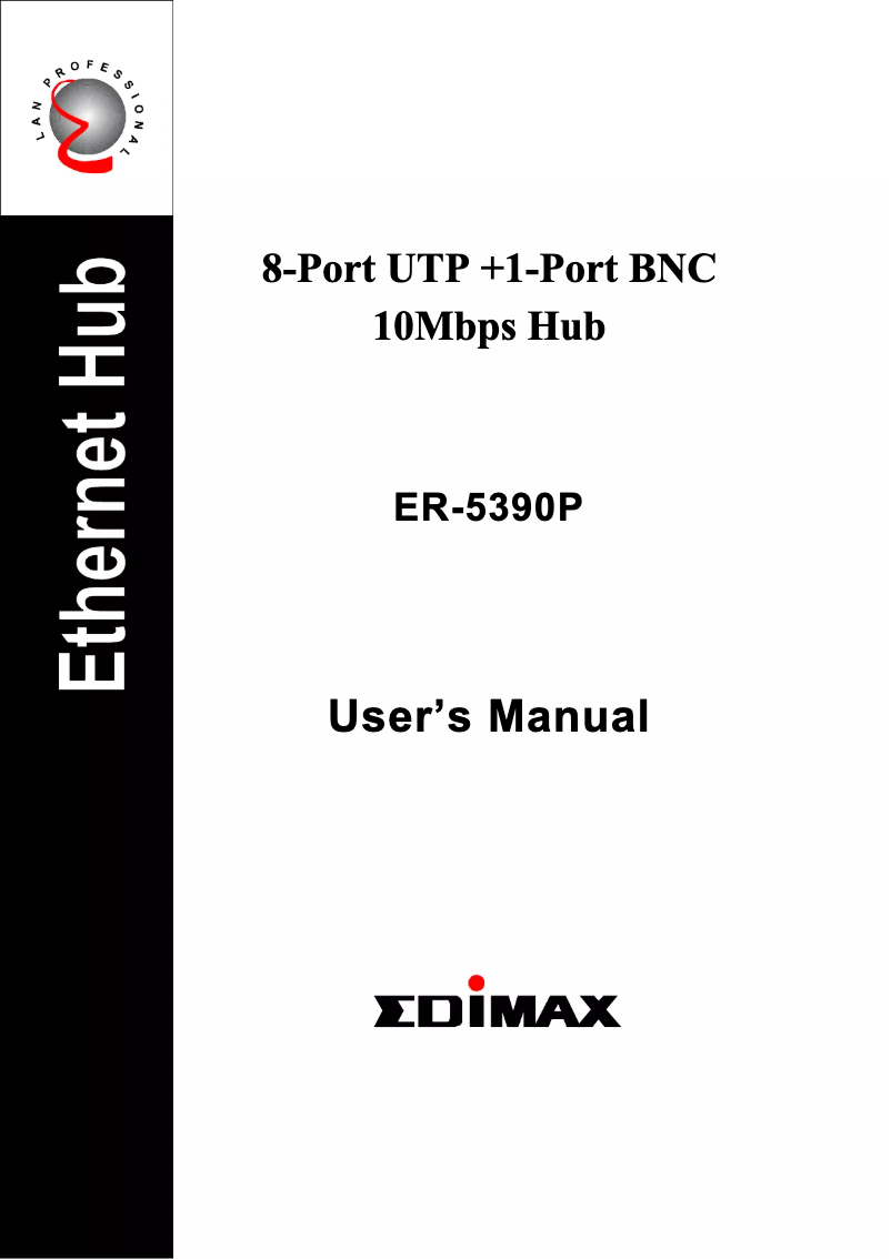 First page image of the manual for ER-5390P