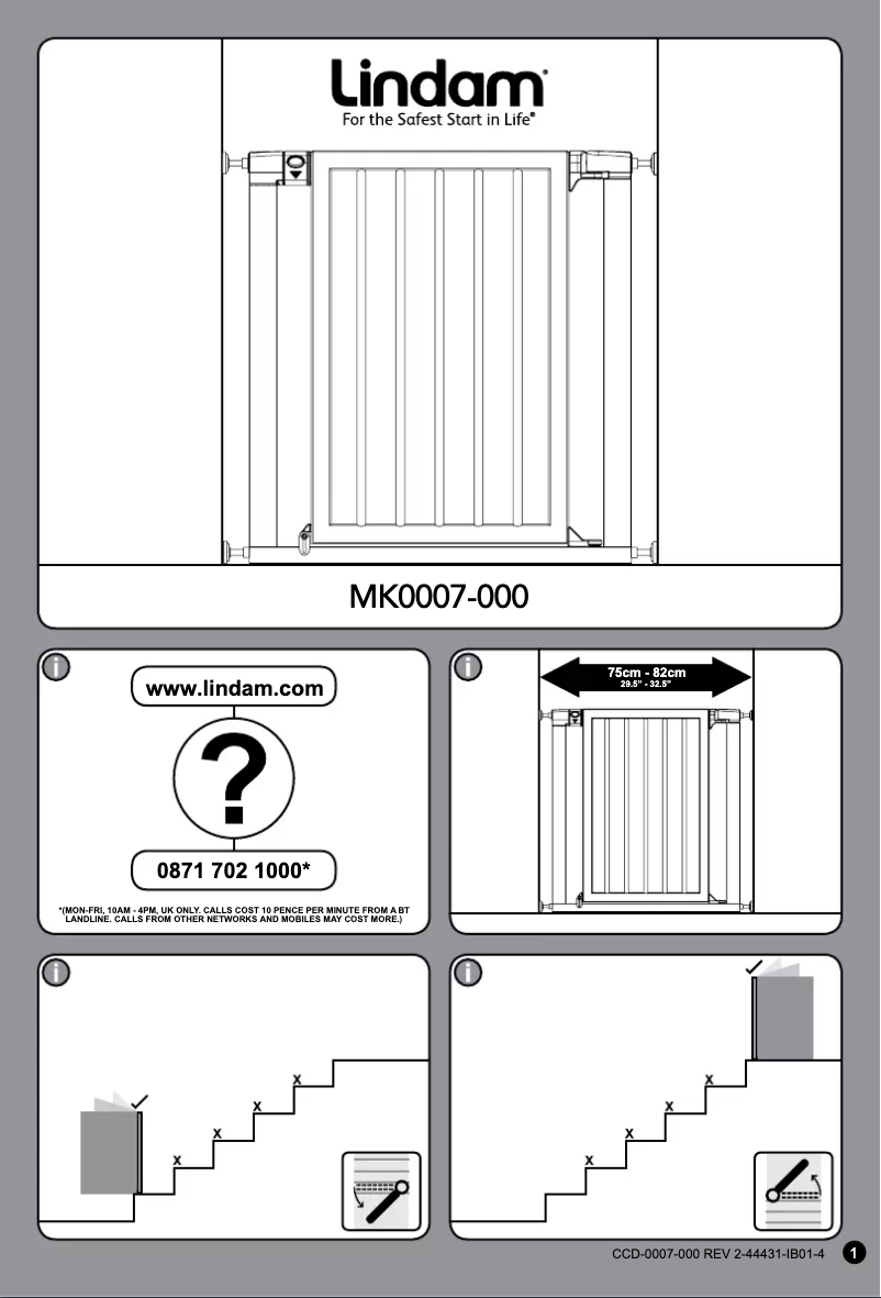 Page 1 of the manual User Manual Lindam Sure Shut Deco