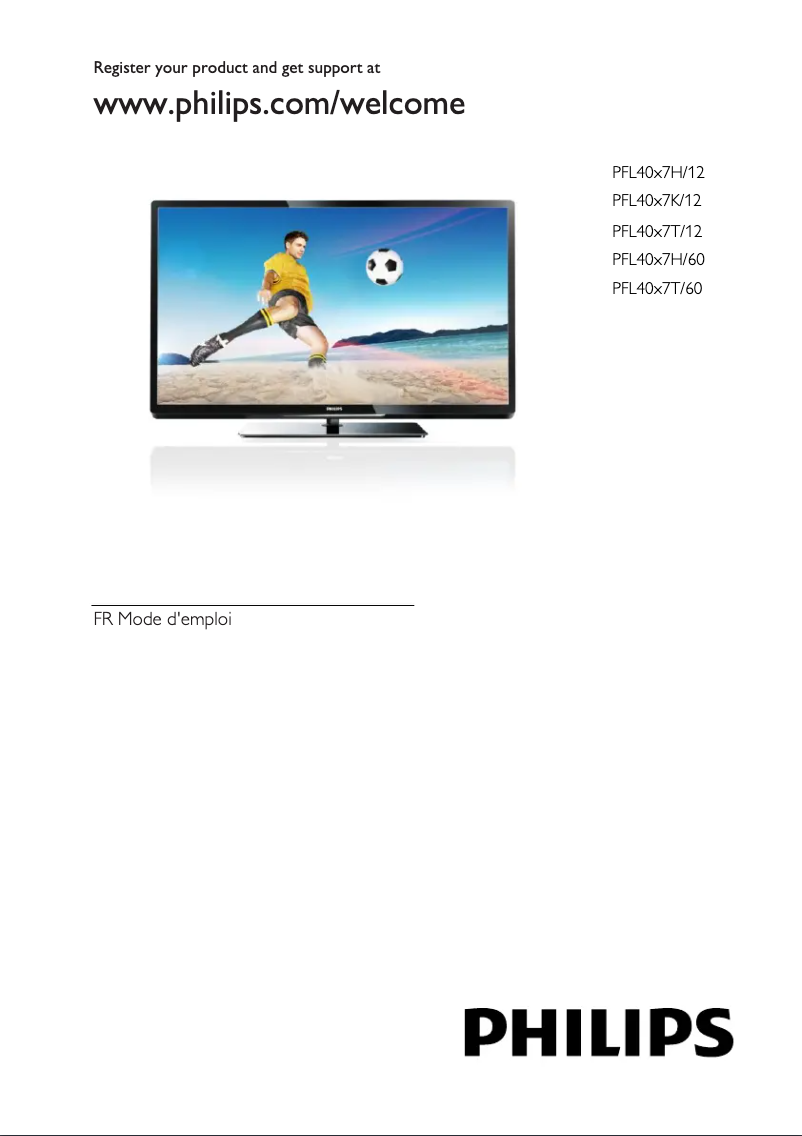 First page image of the manual for 47PFL4007T