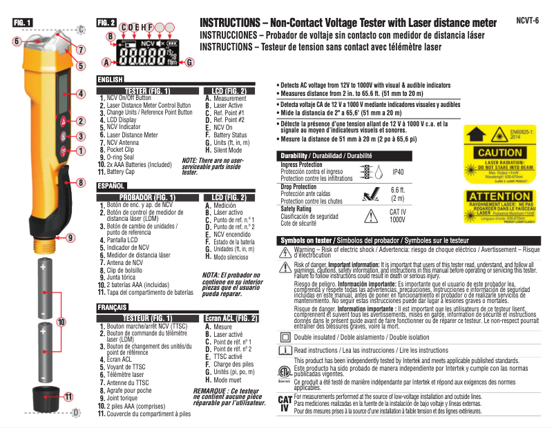 First page image of the manual for NCVT-6