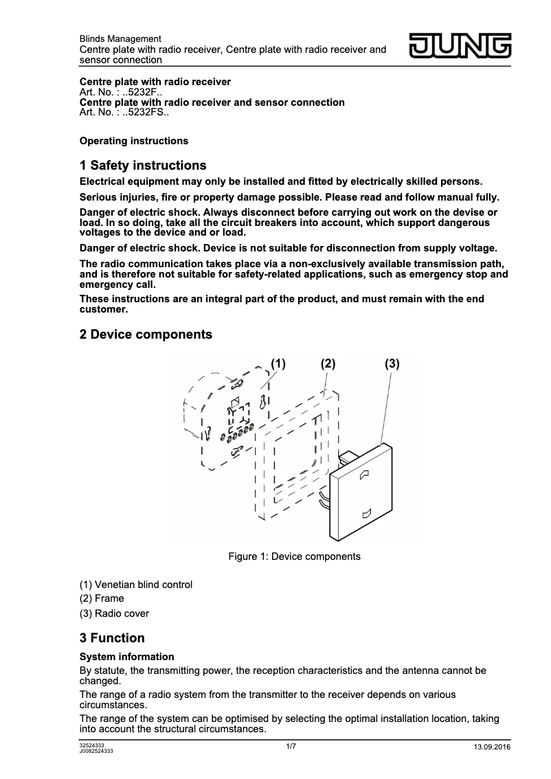 First page image of the manual for GO5232F