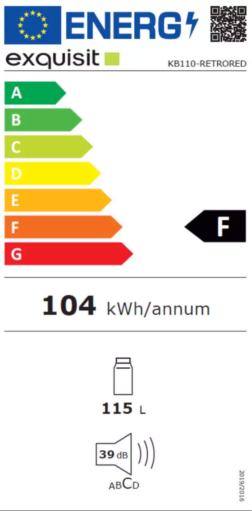 Page 1 of the manual User Manual Exquisit KB110-RETRORED