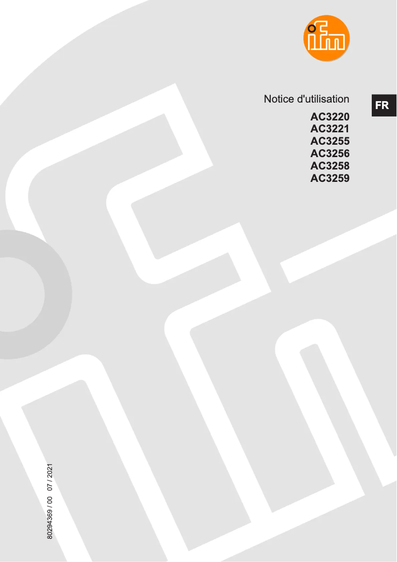 First page image of the manual for AC3258