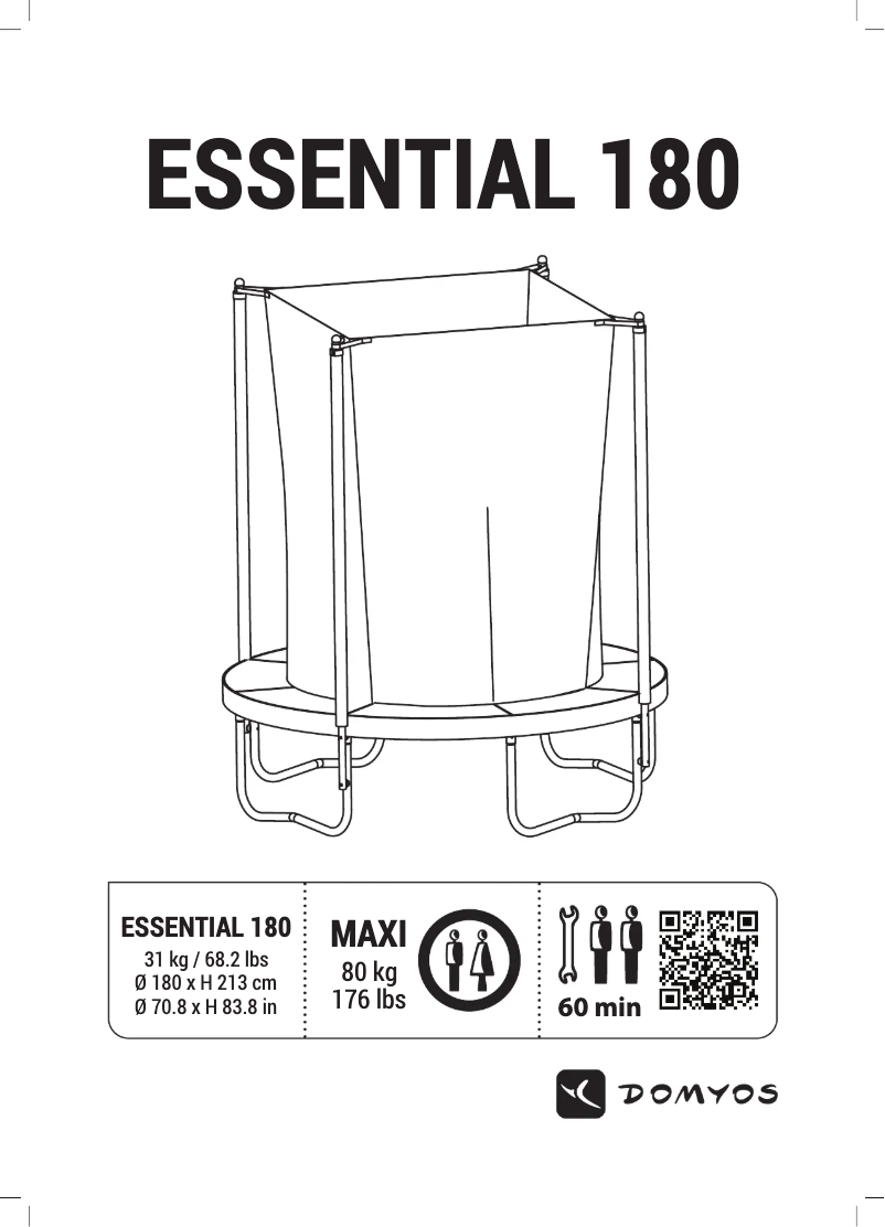 Page 1 of the manual User Manual Domyos ES 180