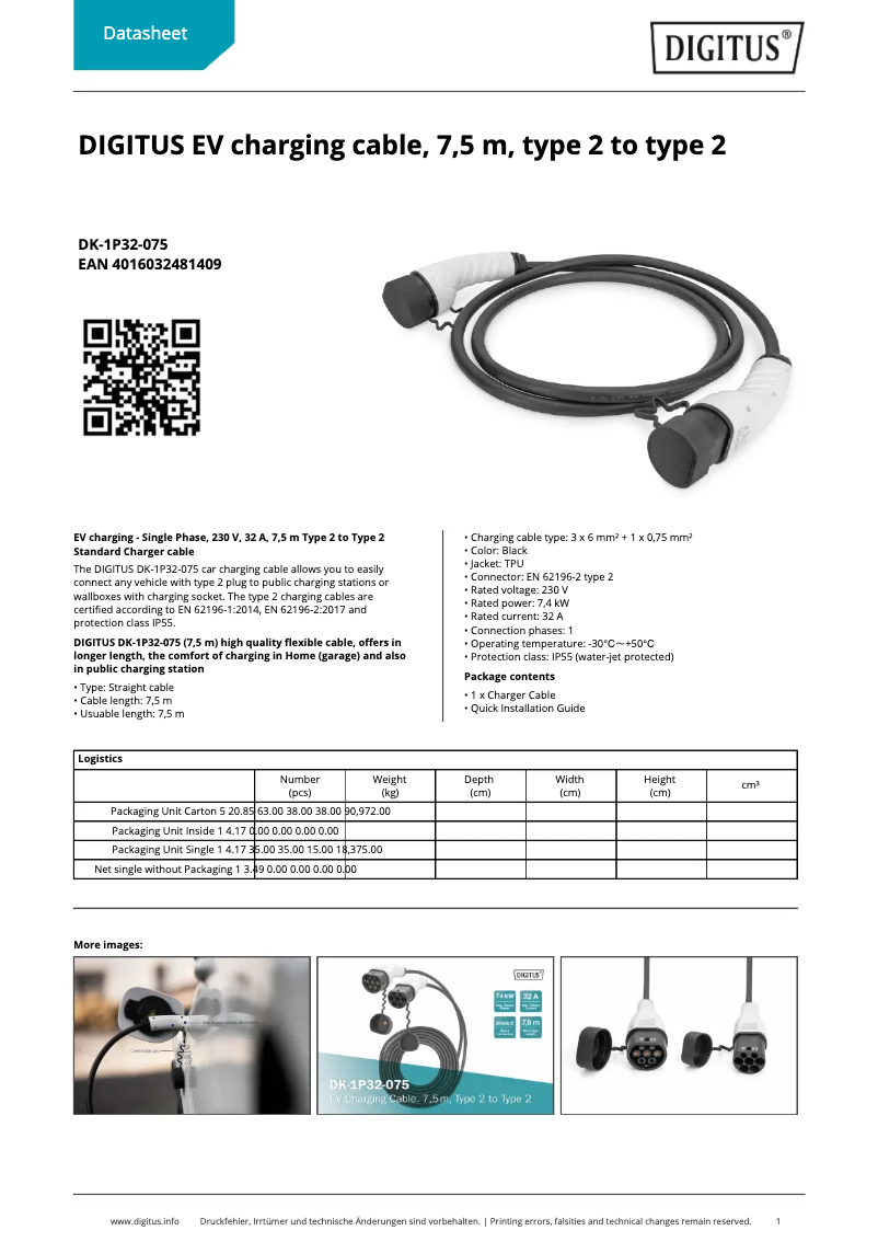 First page image of the manual for DK-1P32-075