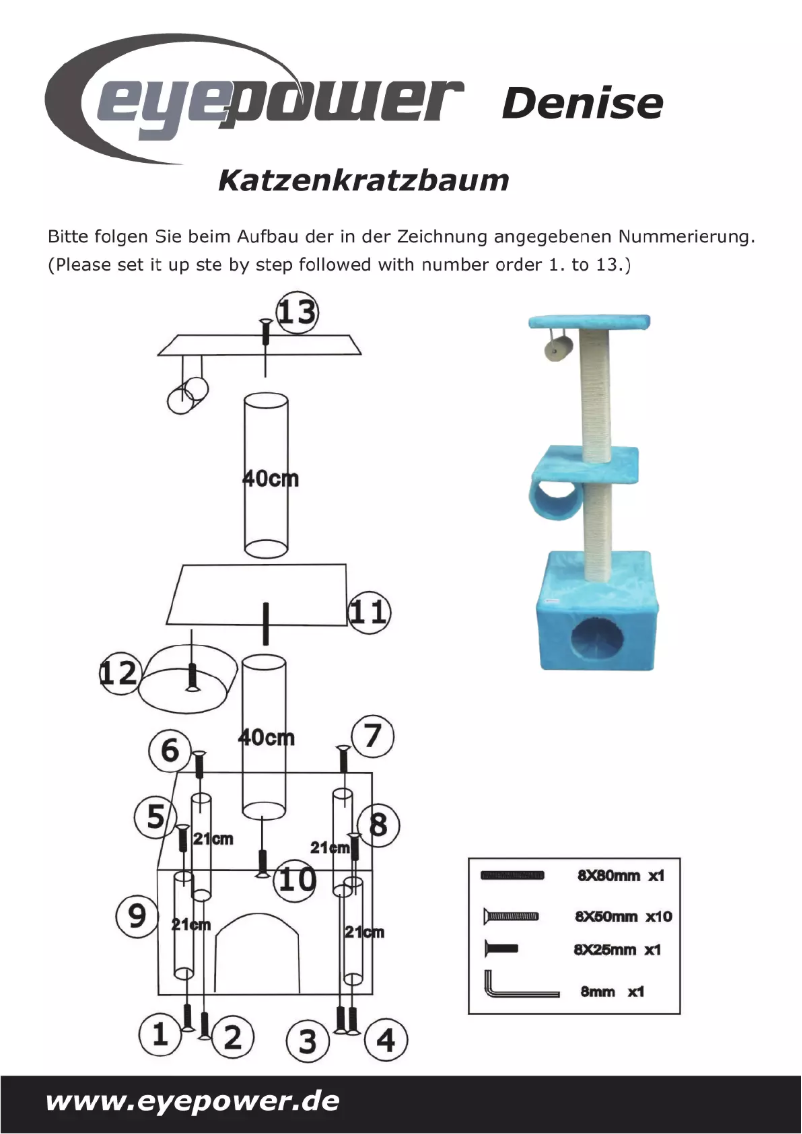 First page image of the manual for Denise