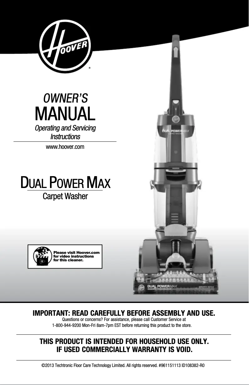 First page image of the manual for Dual Power Max FH51001