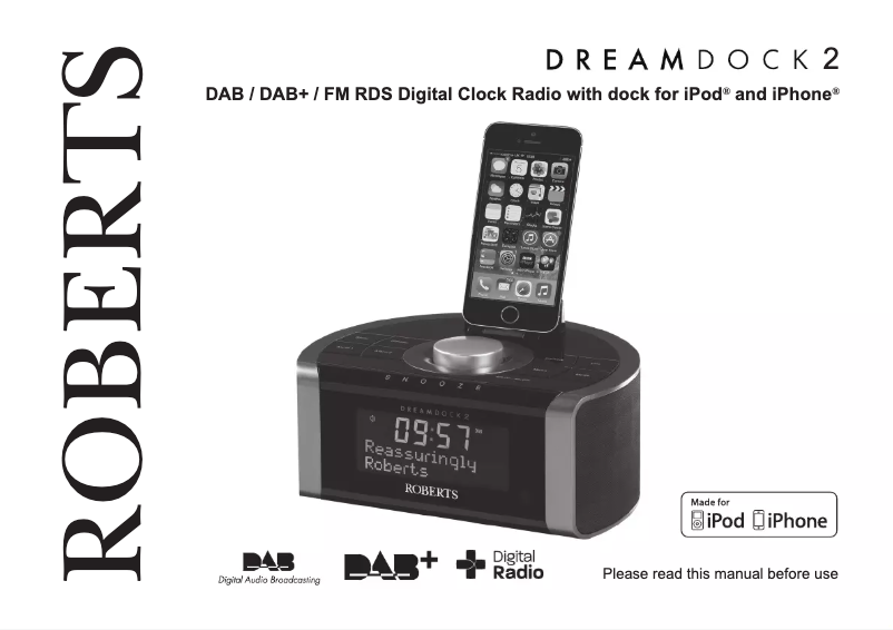 Page 1 of the manual User Manual Roberts Dreamdock 2