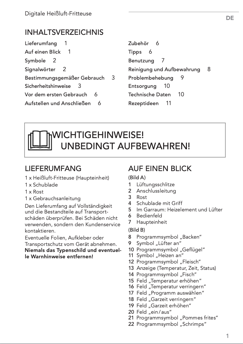 First page image of the manual for 03000