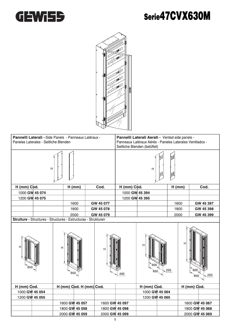 Page 1 of the manual User Manual Gewiss GW45067