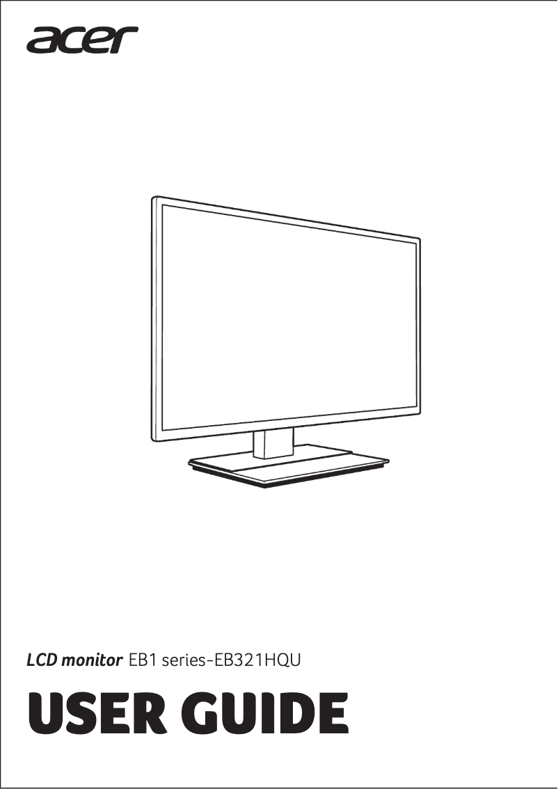 First page image of the manual for EB321HQUD
