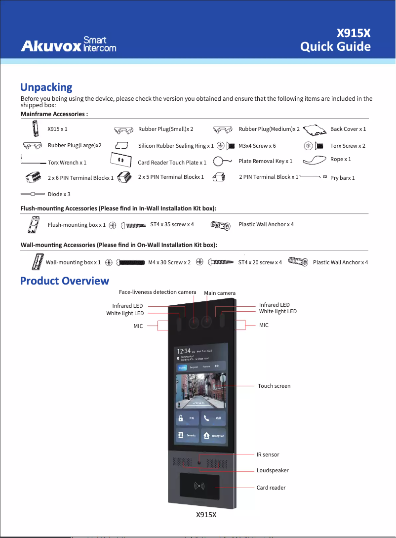 First page image of the manual for X915S