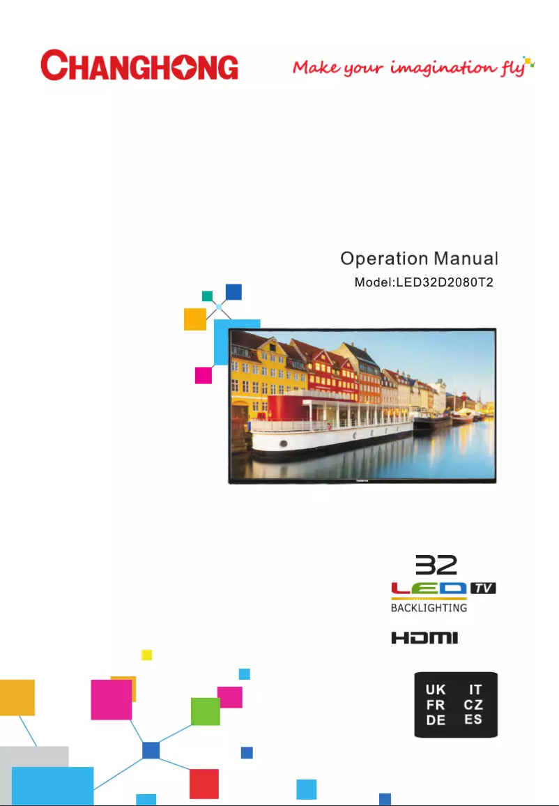 First page image of the manual for LED32D2080T2