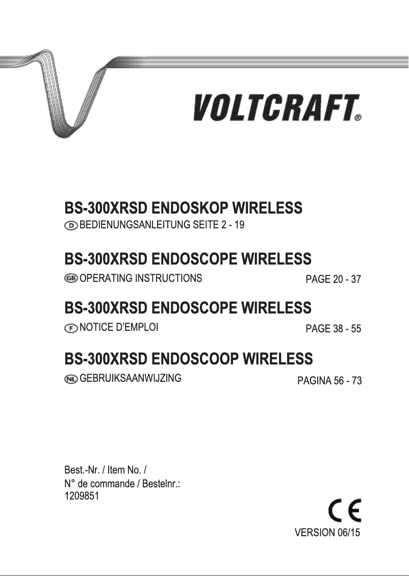 Page 1 of the manual User Manual Voltcraft BS-300XRSD