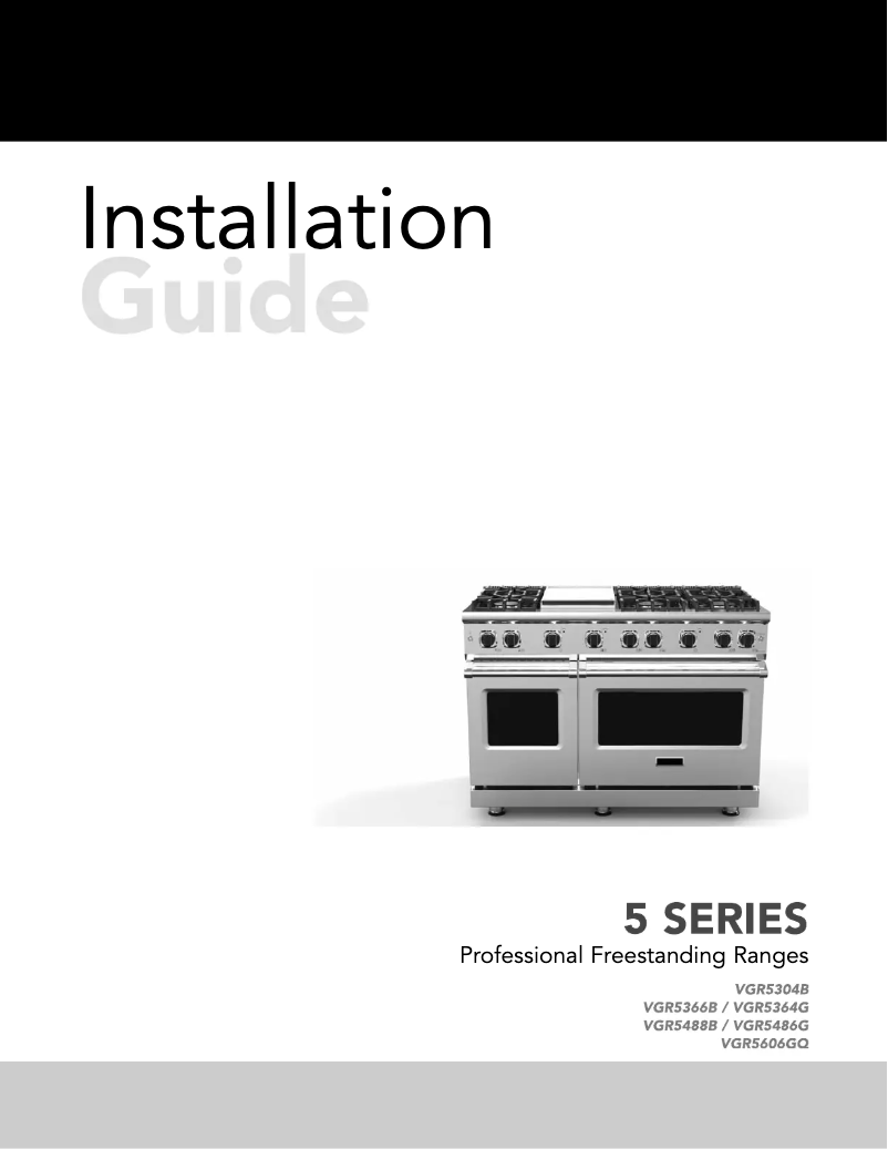 Page 1 of the manual Quick Start Guide Viking VDR5366BDG