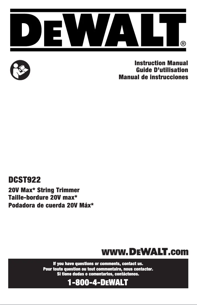First page image of the manual for DCST922