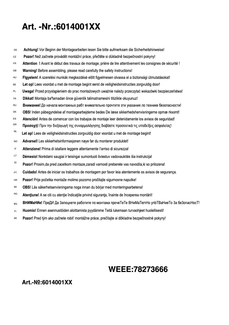 Page 1 of the manual User Manual Trio Lighting Busa 601400101