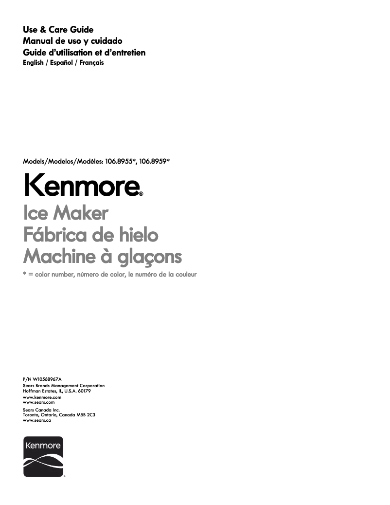 First page image of the manual for 106.89553