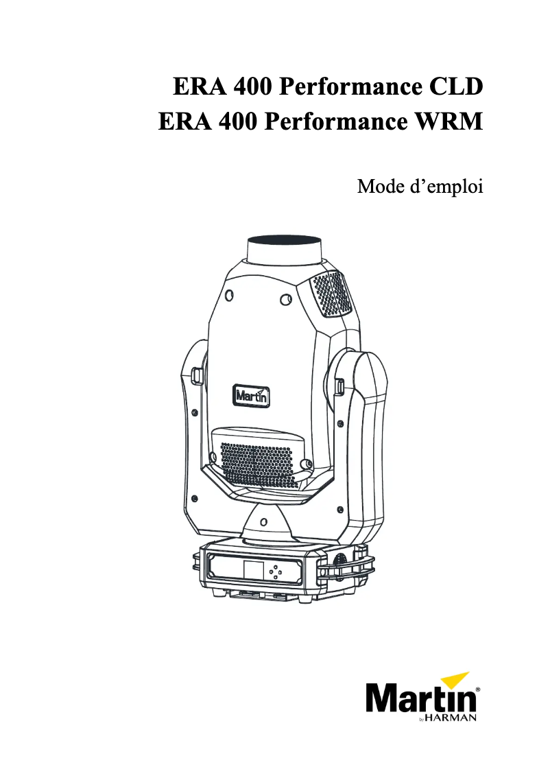 First page image of the manual for ERA 400 Performance WRM
