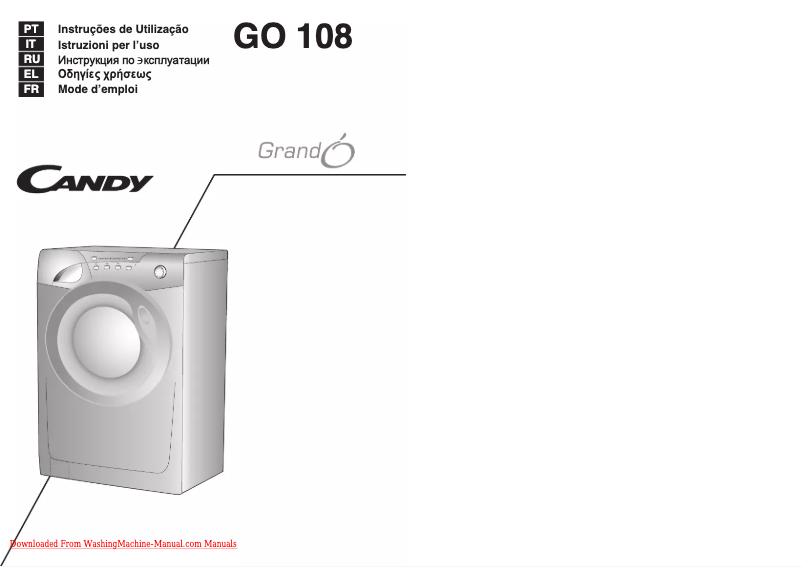 First page image of the manual for GrandO GO 108 DF