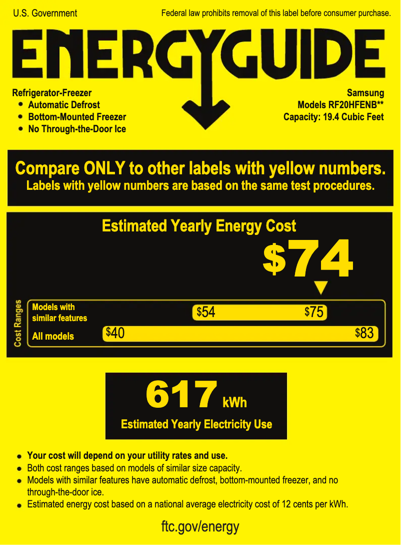 First page image of the manual for RF20HFENBSG