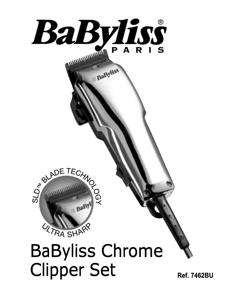 Page 1 of the manual User Manual BaByliss Chrome 7462BU