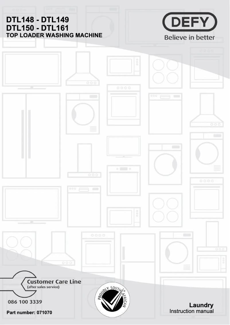 Page 1 of the manual User Manual Defy DTL162