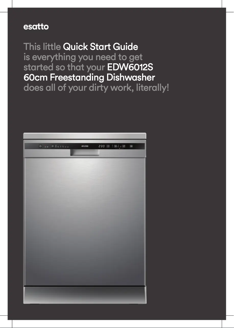 Page 1 of the manual Quick Start Guide Esatto EDW6012S