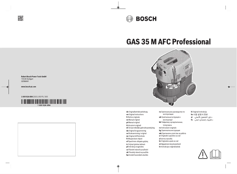 Page 1 of the manual User Manual Bosch GAS 35 M AFC Professional