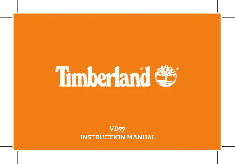 Page 1 of the manual User Manual Timberland Eastmore TDWJK200110