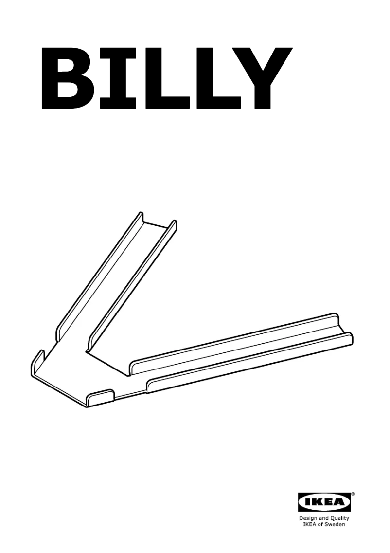 Page 1 of the manual User Manual Ikea BILLY 601.819.55
