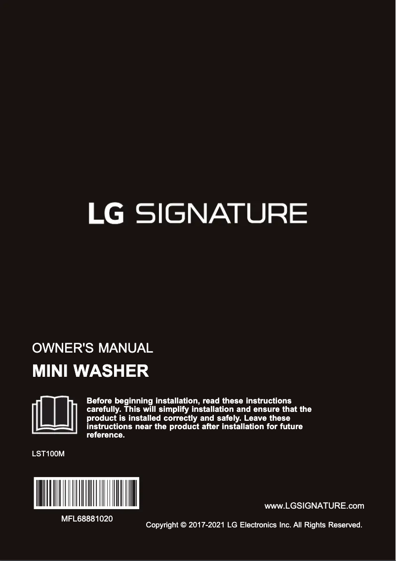 First page image of the manual for LST100M