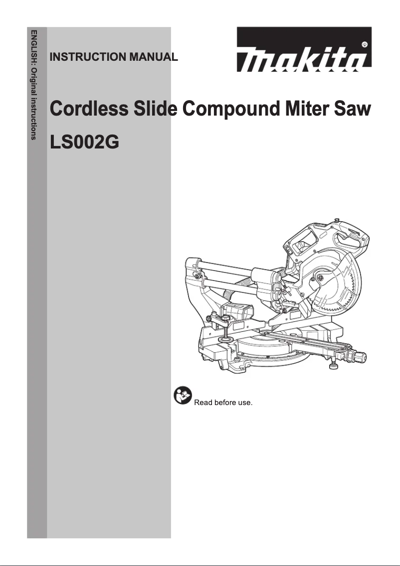 Page 1 of the manual User Manual Makita LS002GD203