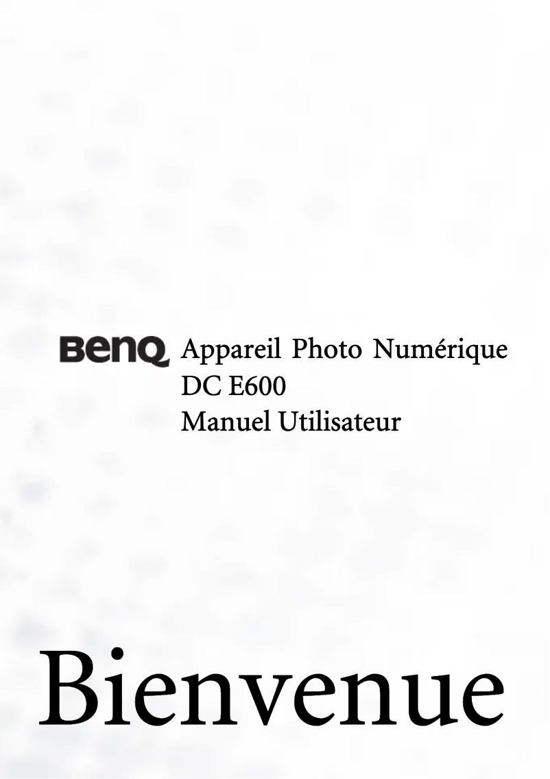 Image de la première page du manuel de l'appareil DC E600