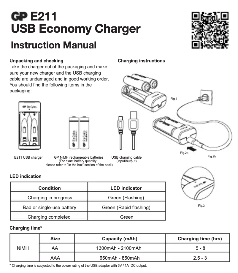 First page image of the manual for E211