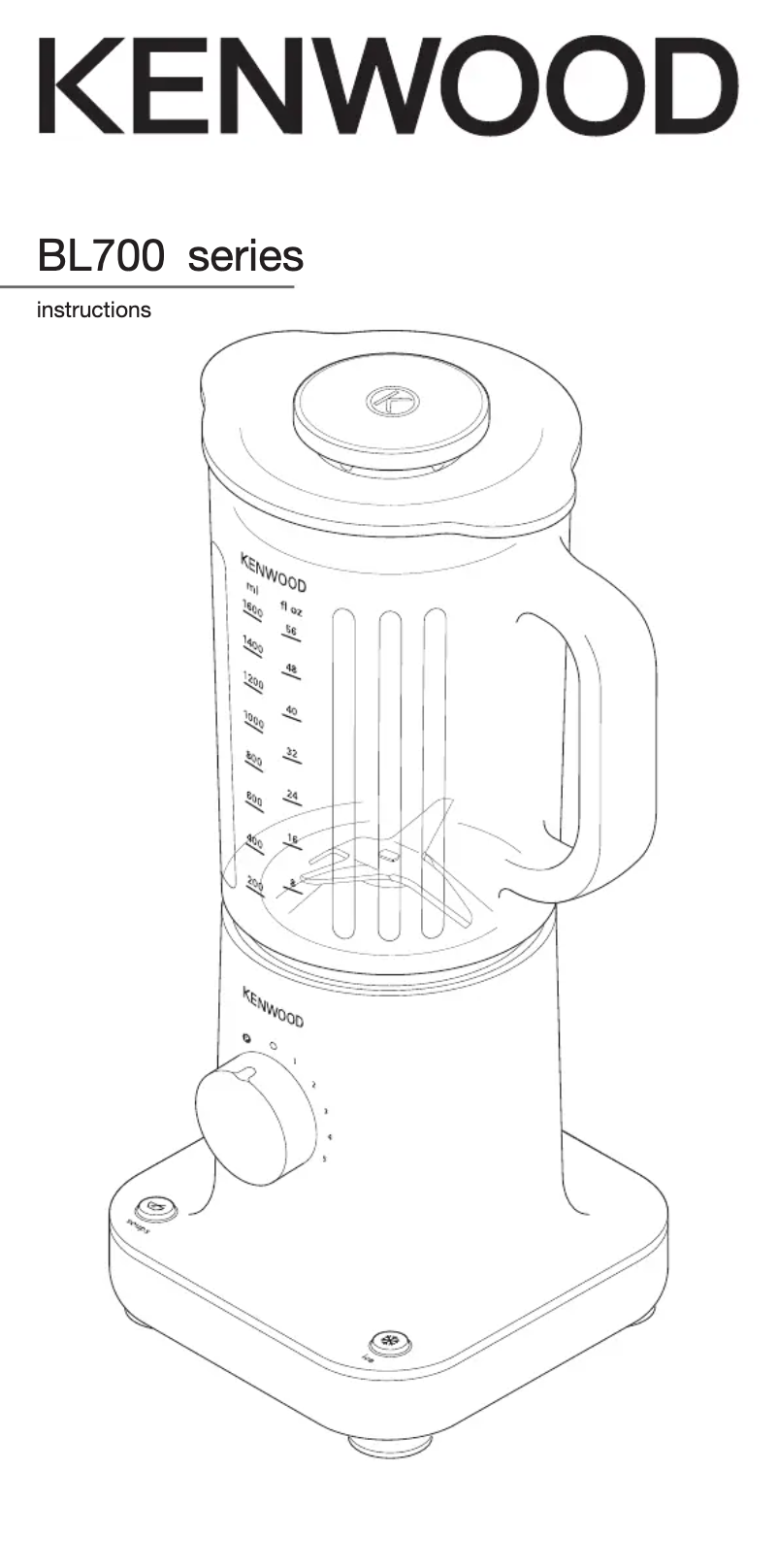 Page 1 of the manual User Manual Kenwood kMix BL700