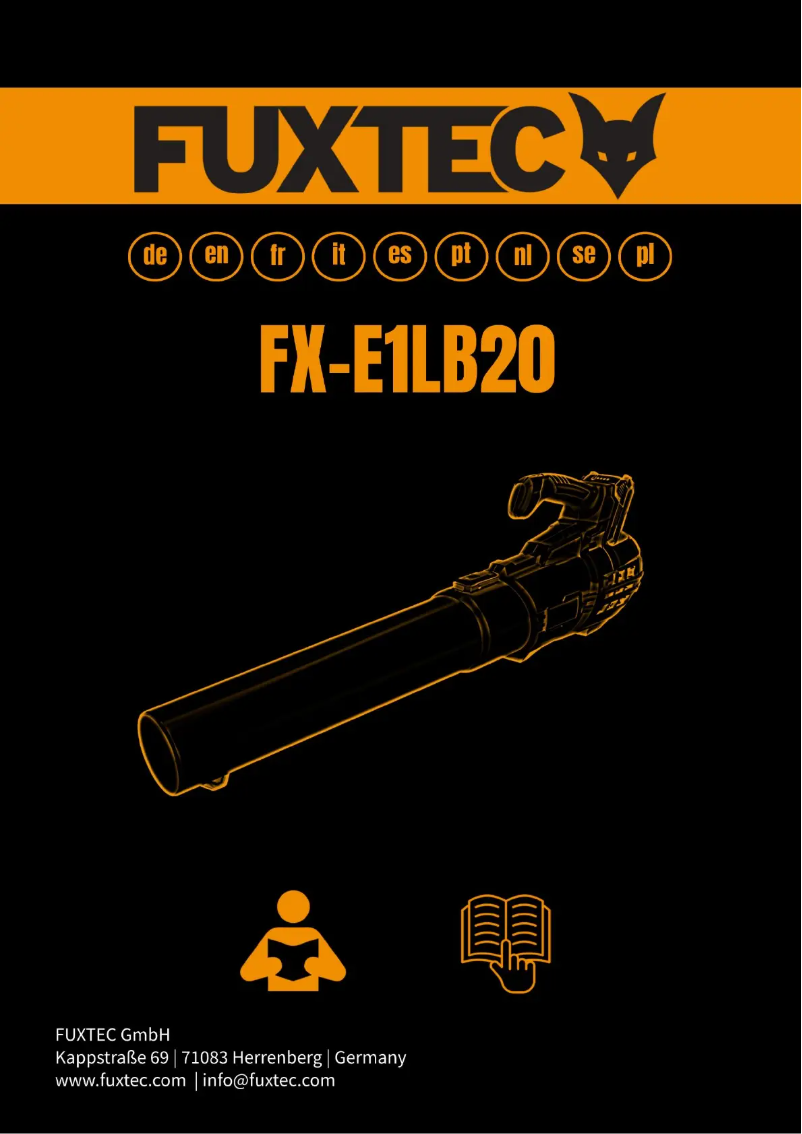 First page image of the manual for FX-E1LB20