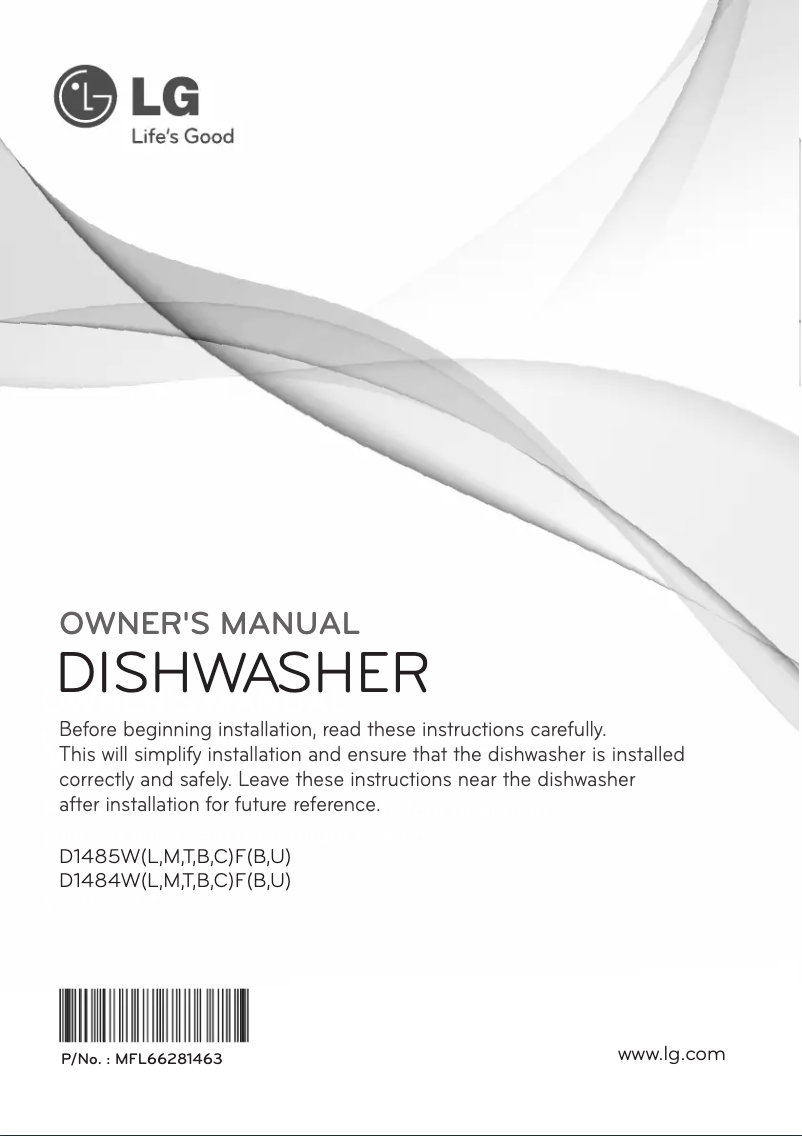 Page 1 of the manual User Manual LG D1484WF