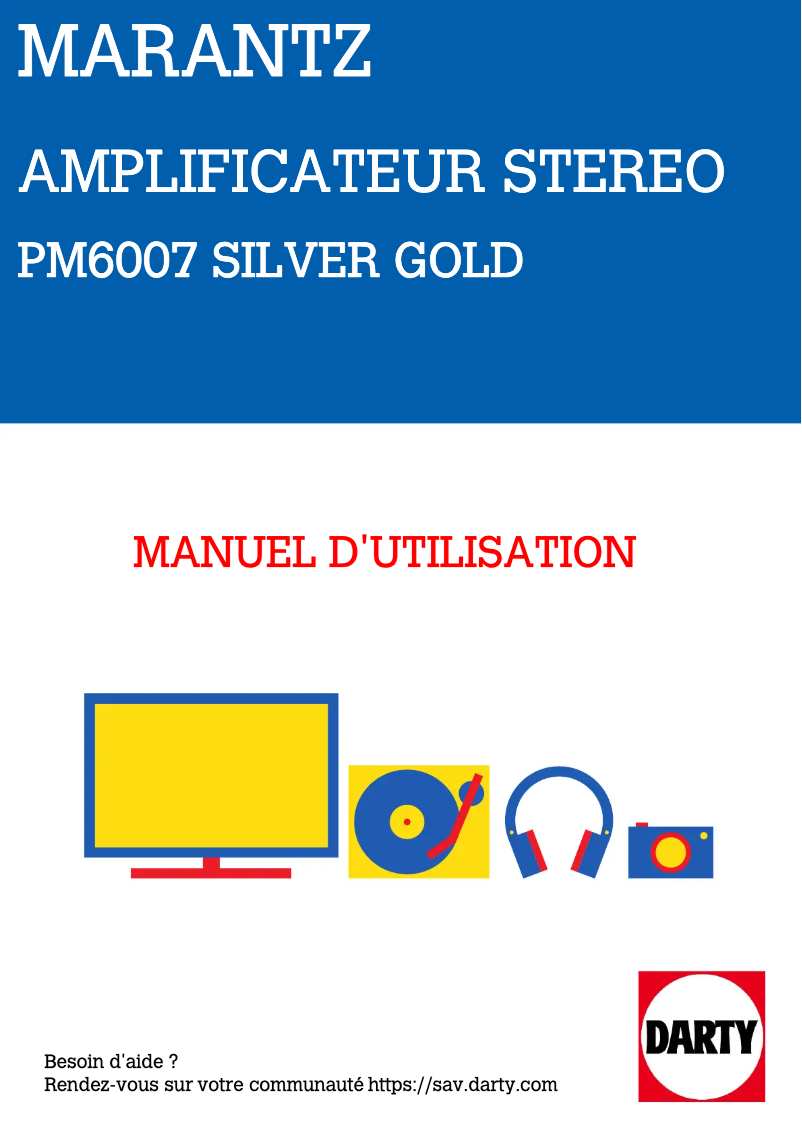 Page 1 of the manual User Manual Marantz PM6007
